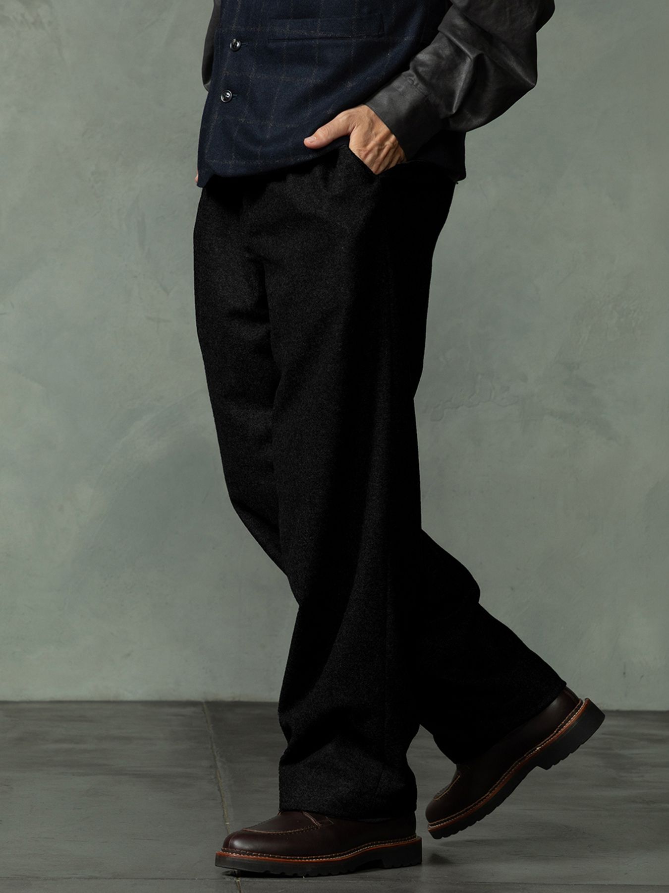【予約品 7月5日(日) 締切】WOOLBASTE TROUSERS / ウールトラウザーズ / ブラック