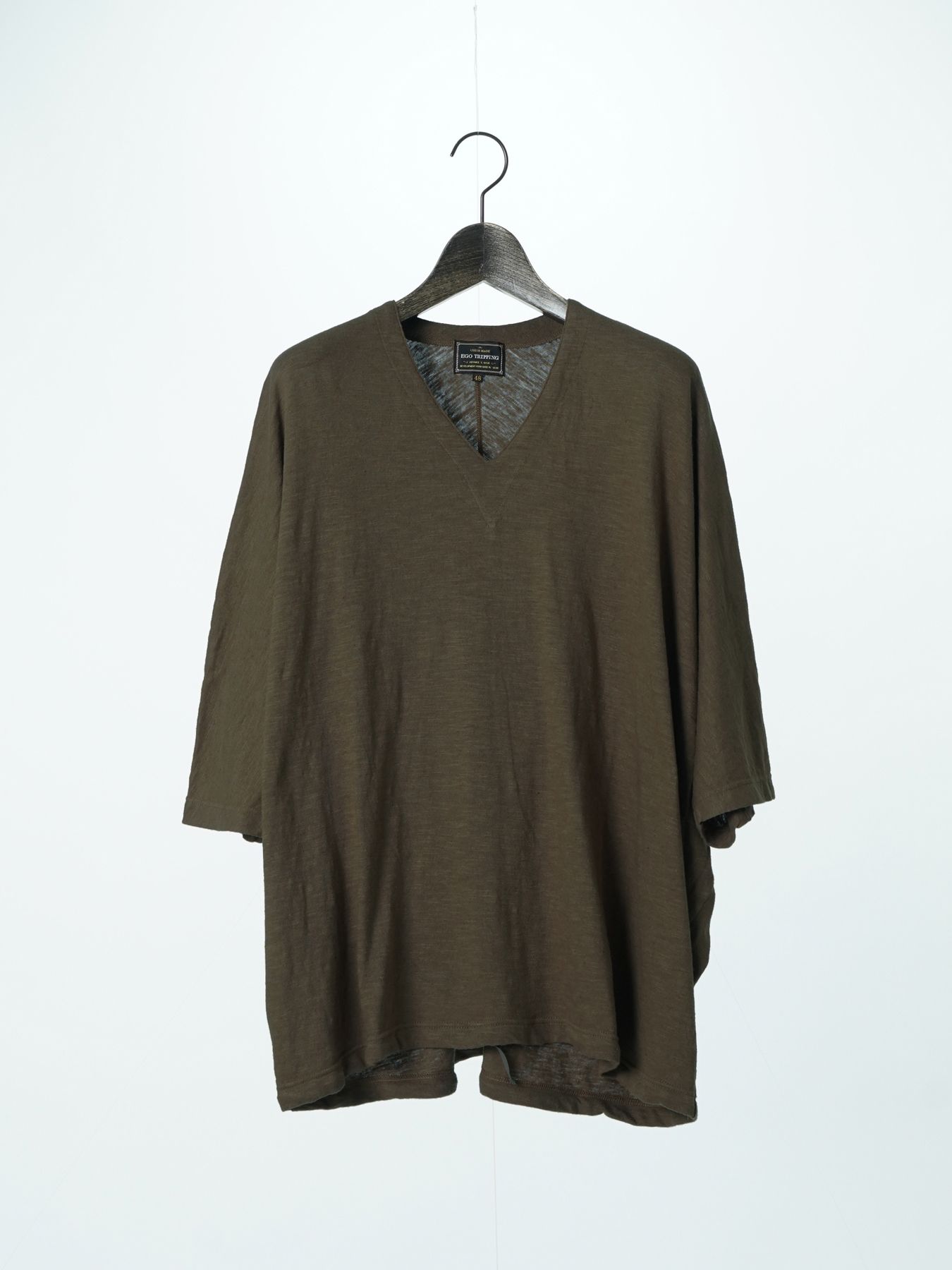 【予約品 2月1日(日) 締切】KITE V-NECK / Vネック ニットT / ブラウン