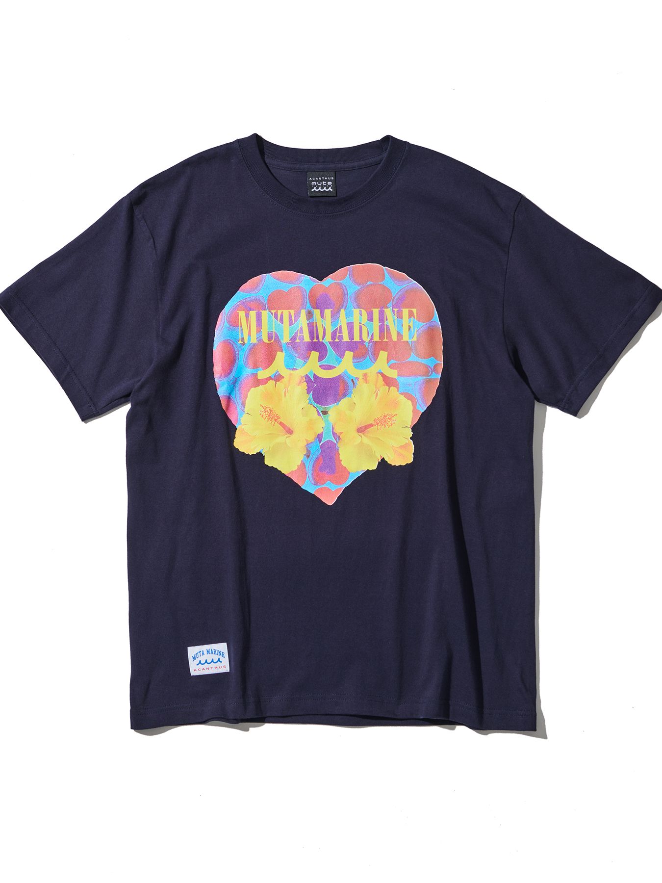 【予約品 10月9日(木) 締切】muta Heat Hibiscus Tee / Tシャツ / ネイビー【Acanthus × muta MARINE】