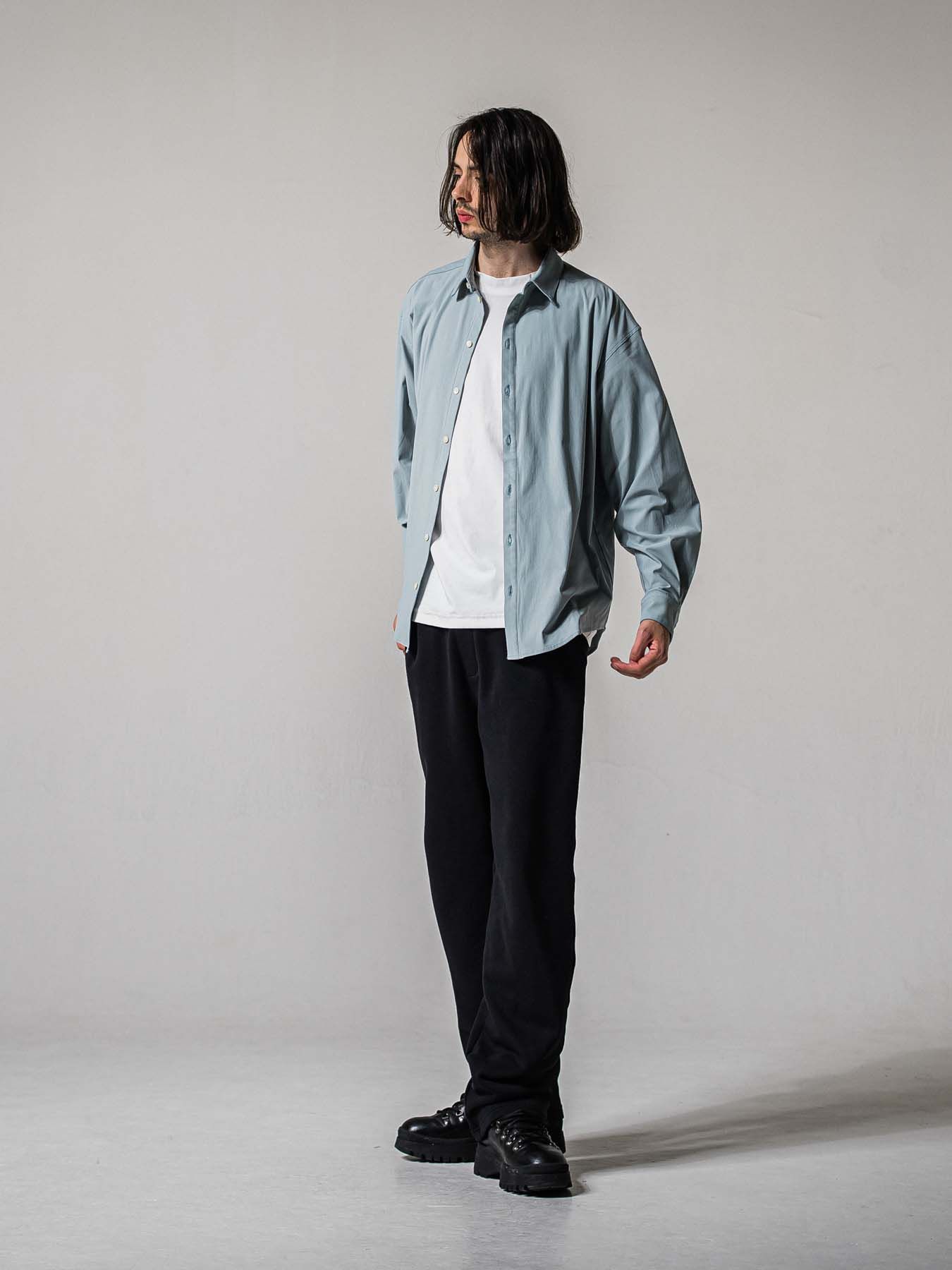 【予約品 11月16日(日) 締切】AZE  WIDE TUCK PANTS / 畔編みニット セミワイドシルエット ワンタック イージーパンツ / ブラック
