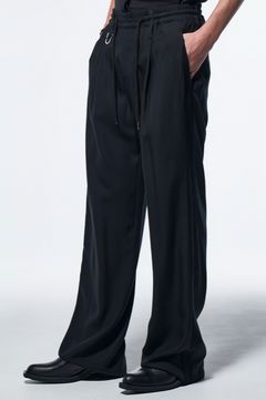 《予約品》 サイドテープラインイージーパンツSideTP EasyWideSlacks / テンセルギャバジンブラック 【kiryuyrik】 2023年4月以降入荷予定