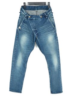 12.5oz Organic Cotton Stretch Over Lap Tight Straight Jeans / 12.5oz オーガニックコットン ストレッチデニム オーバーラップ タイトストレート ジーンズ / Over Down / インディゴ