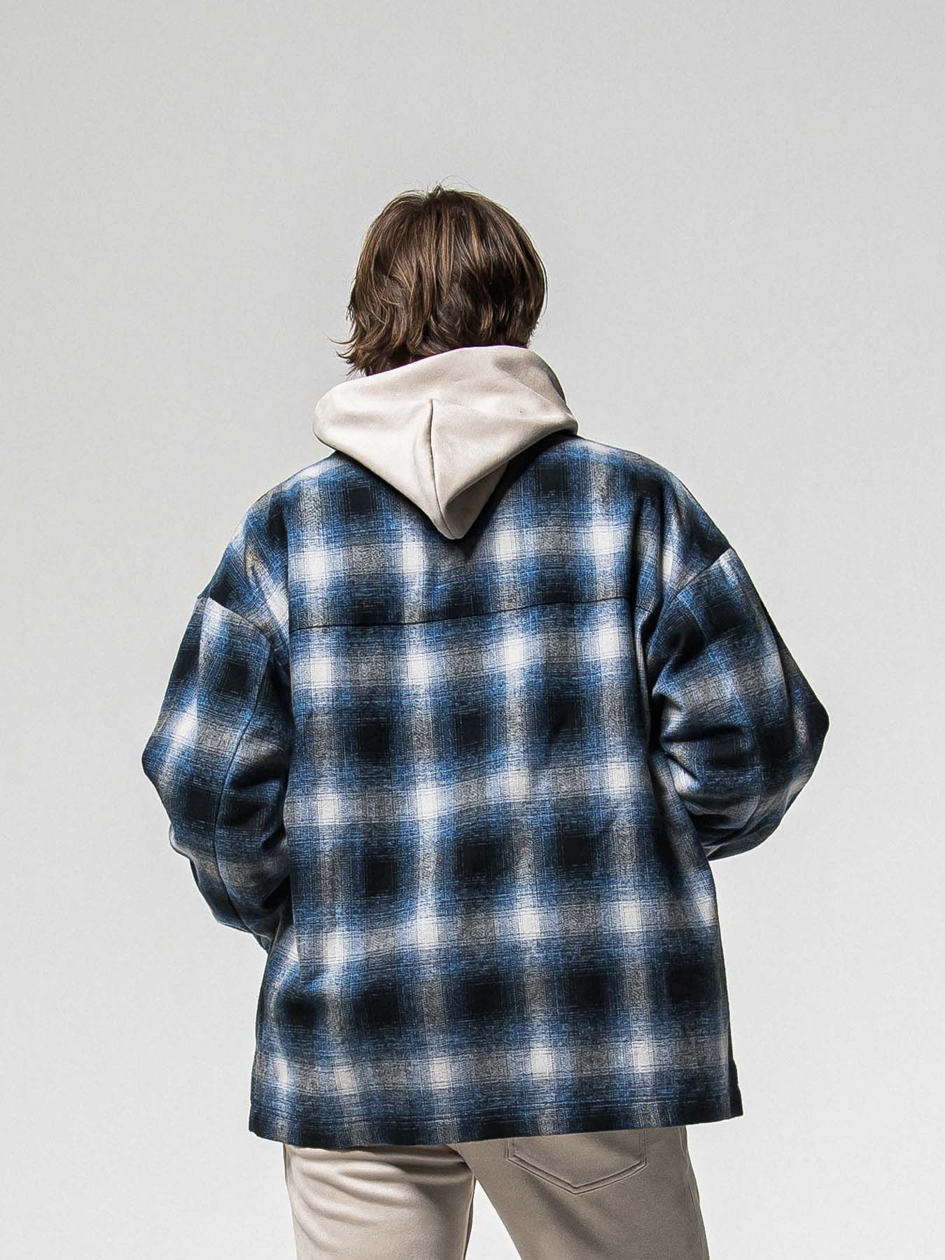 【予約品 8月31日(日) 締切】FLANNEL CHECK JK / フランネルチェック ジャケット / ブルー