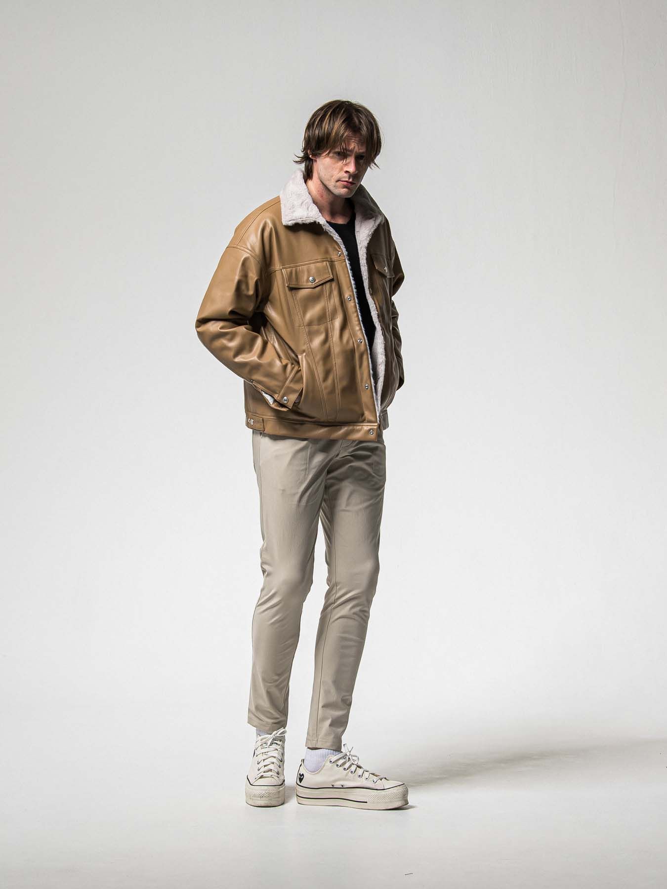 【予約品 8月31日(日) 締切】CHRIS EASY HEAT TUCK PANTS / クリス イージー ヒートタックパンツ / グレージュ
