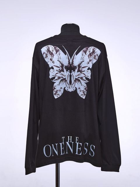 《予約品》 Bougainvilea LongSleeve T / 長袖Tシャツ / ブラック×ホワイト【THE ONENESS】