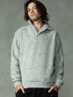 【予約品 7月5日(日) 締切】ALPACA PORO / アルパカファイバー ポロシャツ / 杢グレー