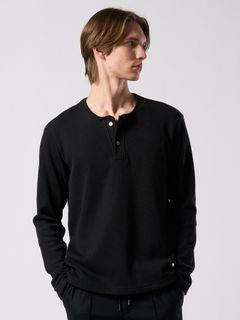【予約品 4月19日(日) 18時締切】back boa thermal henley L/S / バックボア サーマル ヘンリーネック ロングスリーブ / ブラック