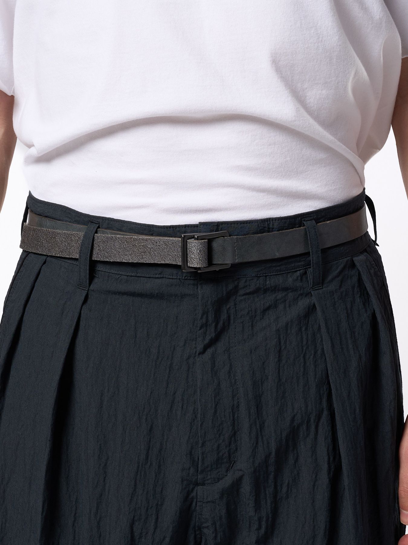 【予約品 9月23日(火) 締切】W-ring long belt / Wリング ロングベルト / グレー