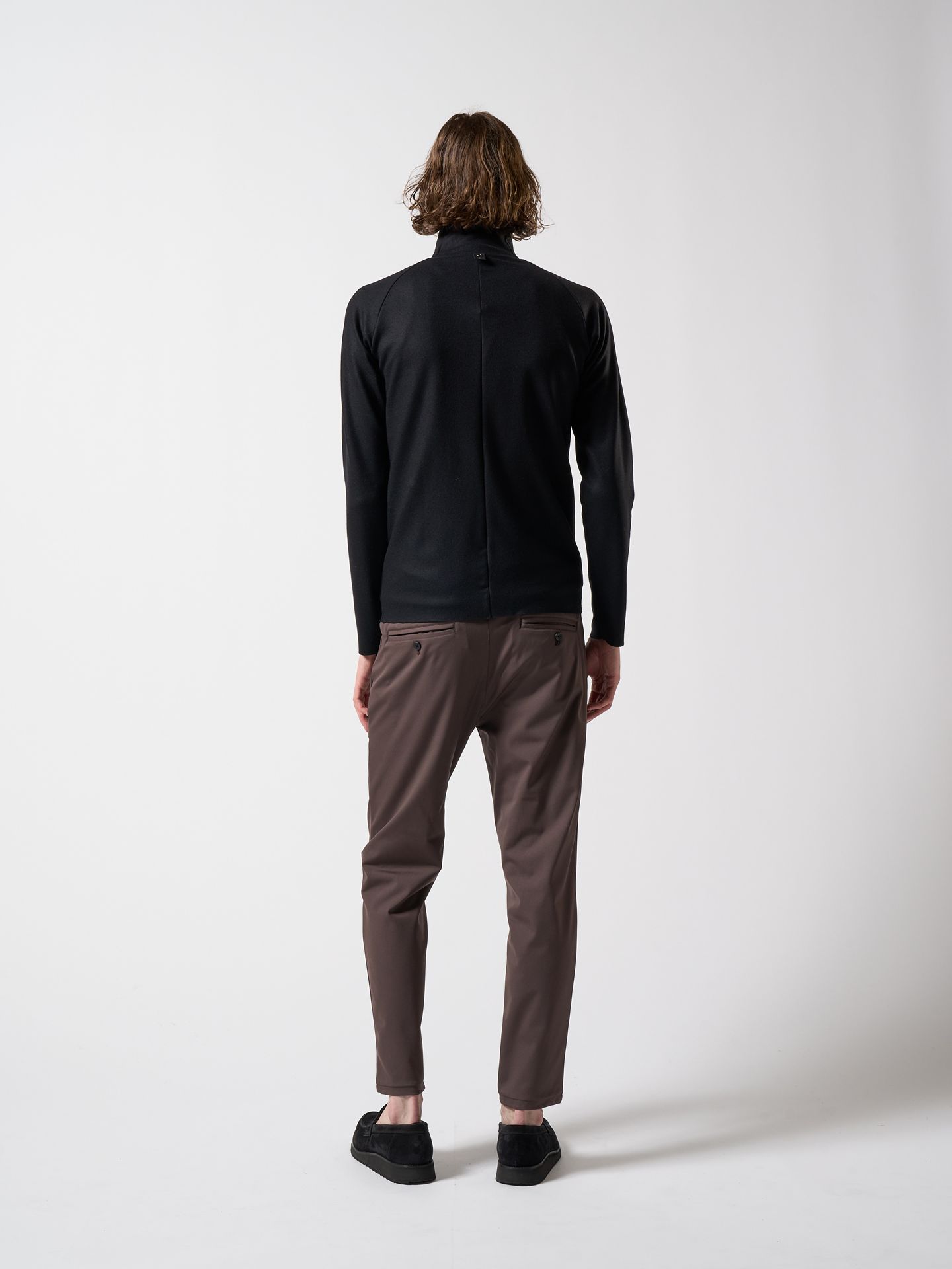 【予約品】 smart pin-tuck slacks / スラックス / チョコ