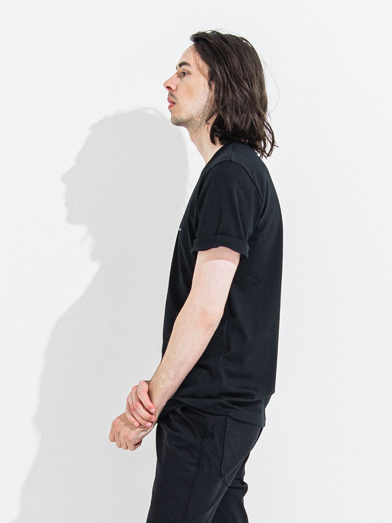 GIZA DAWN ROLL UP TEE / ギザドーンロールアップTシャツ / ブラック