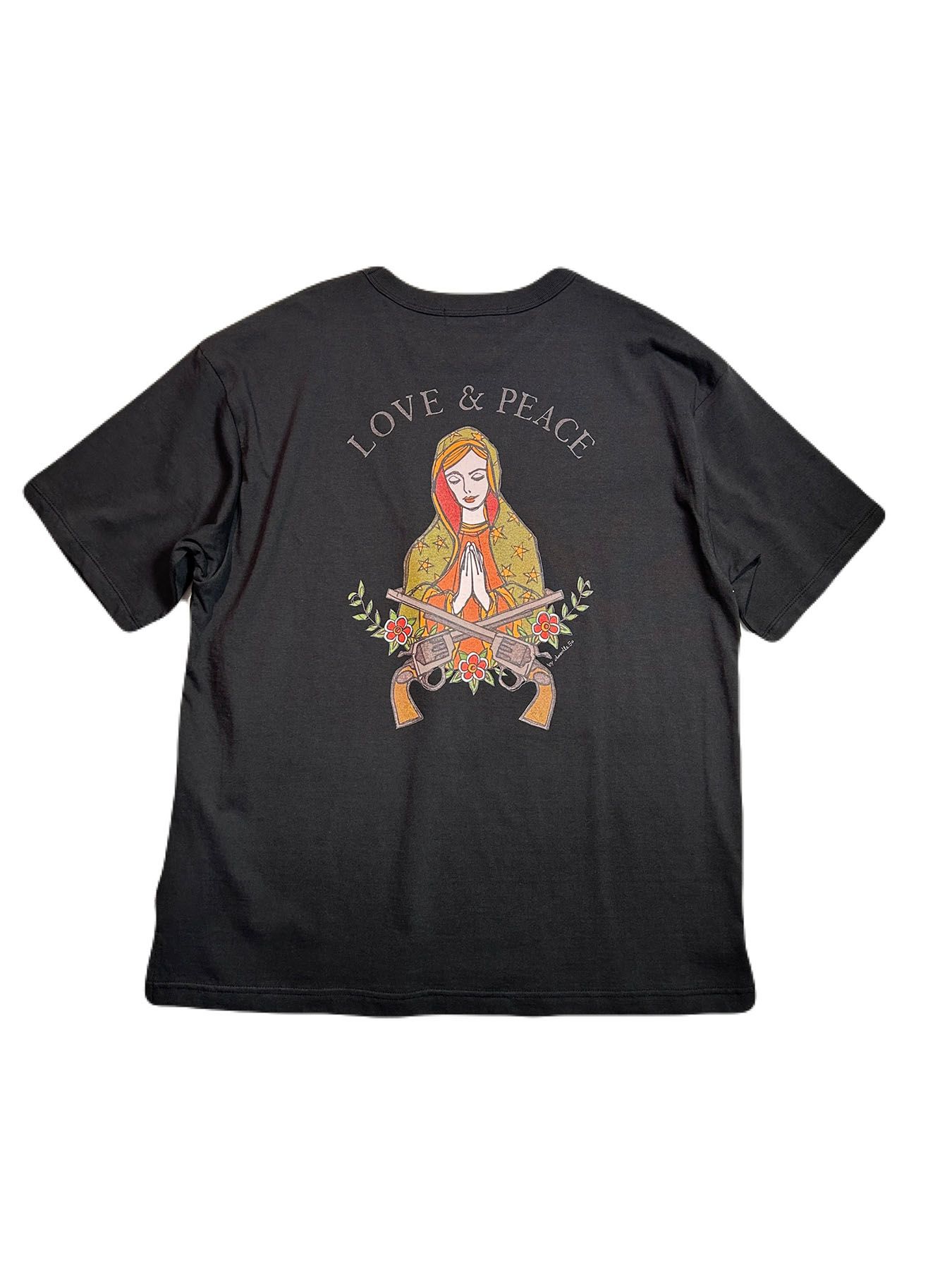 【予約品 8月10日(日) 締切 】MARIA CROSSGUN S/S T / マリア クロスガン Tシャツ / ブラック