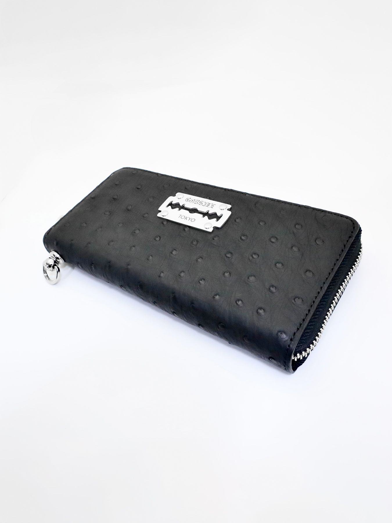 《取り寄せ》GODSIZE OSTRICH LEATHER ROUND ZIP LONG WALLET / ゴッドサイズ オーストリッチレザー ラウンドジップロングウォレット / 先着