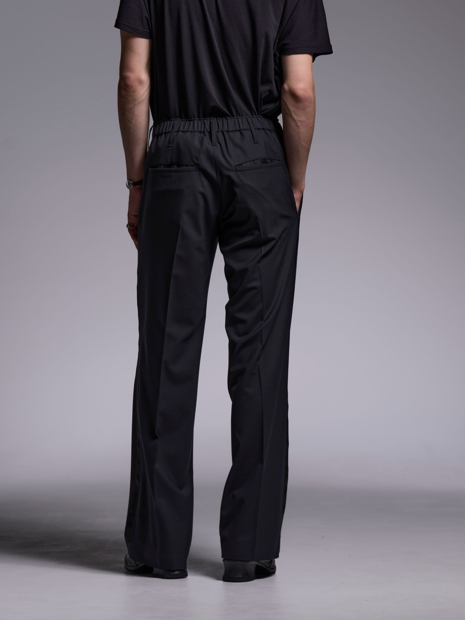 【予約品 1月4日(日) 締切】Side Line Wide Slacks / サイドライン ワイドスラックス / ブラック