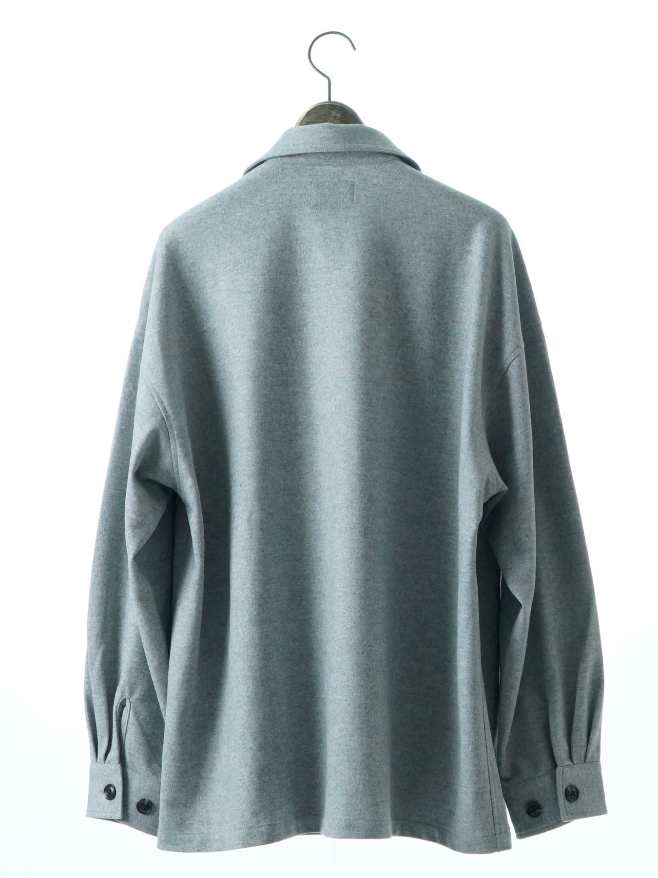 【予約品 】Woolnapp shirts / ウールシャツ / 杢グレー