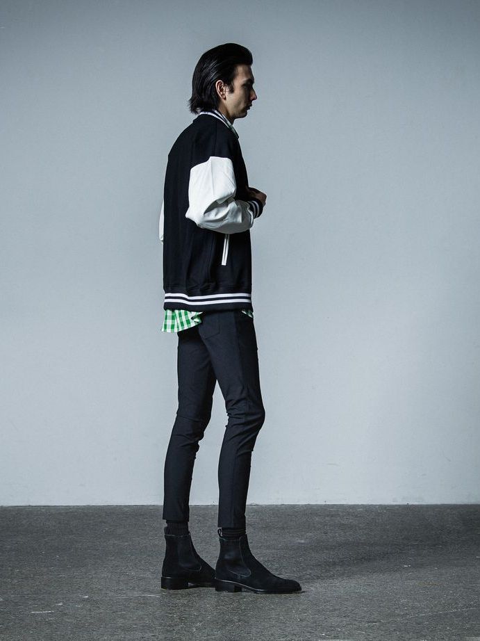 《予約品》 RC JERSEY OVER VARSITY JACKET / スタジャン / ブラック