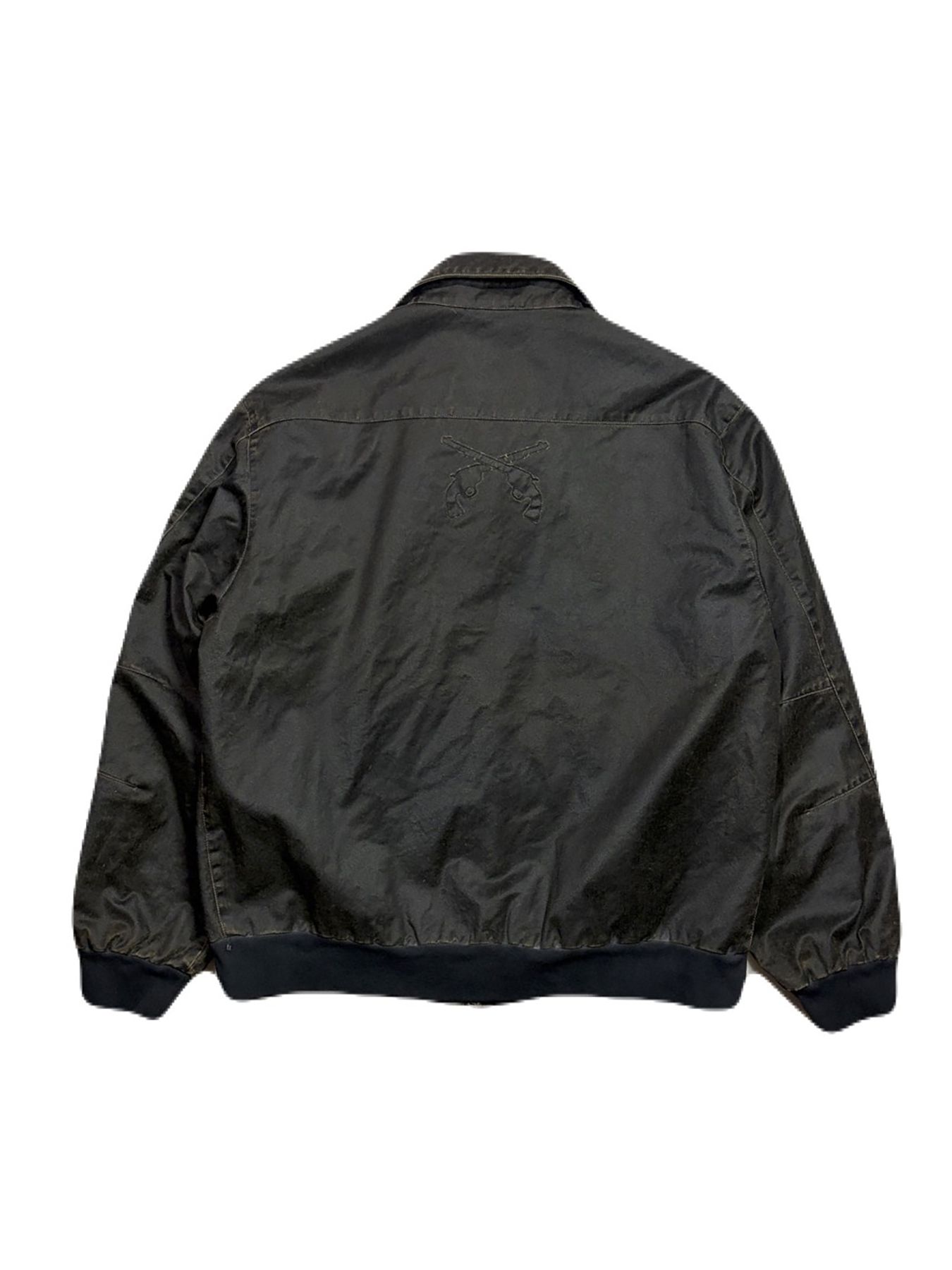 【予約品 3月9日(月) 18:00 締切】S.WASH COATING JKT / ストーンウォッシュ コーティング チノクロス ジップブルゾン / ブラック