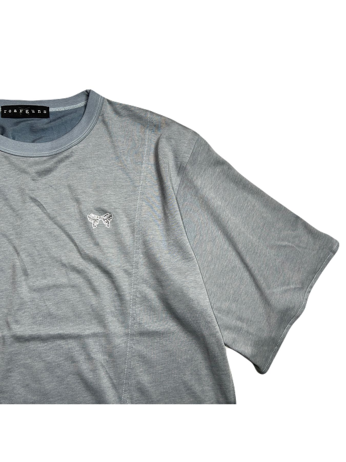 【予約品 8月10日(日) 締切 】WOMENS WING CROSSGUN CRY T / ウイングクロスガン クリスタル Tシャツ / サックスブルー