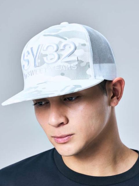 3D LOGO CAMO MESH CAP WHITE CAMO【SY32 by SWEET YEARS】