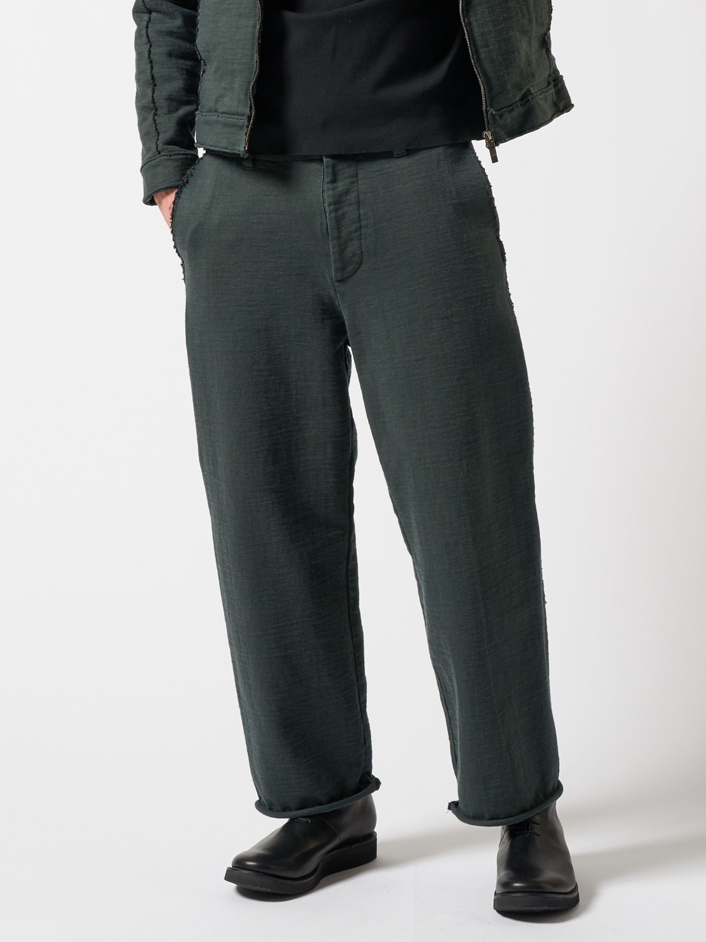 【予約品】 ex.heavy wide pants / ワイドパンツ / ダーク・グリーン