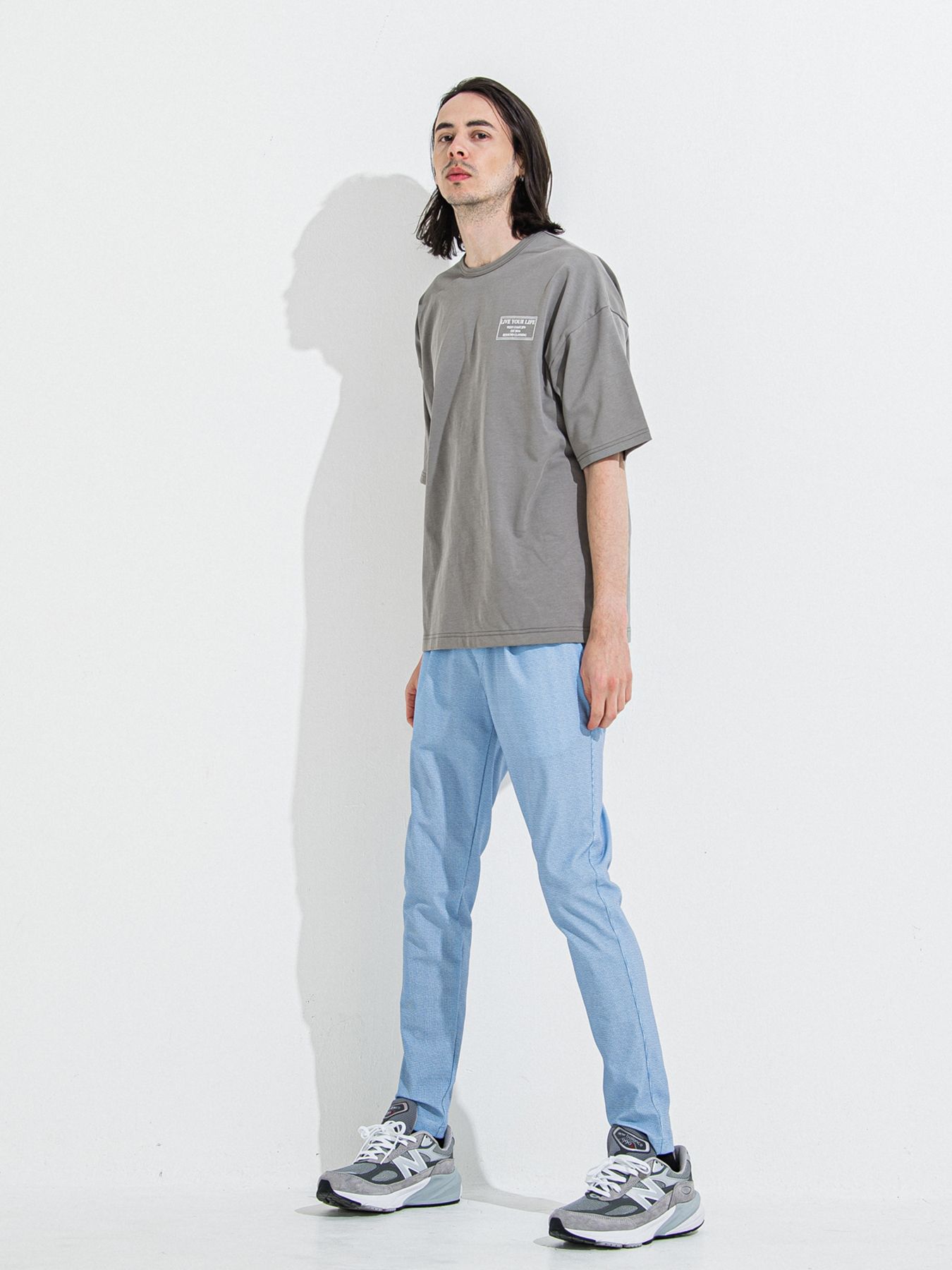 【予約品 】CREW OVER TEE /  クルーオーバーサイズTシャツ / グレー
