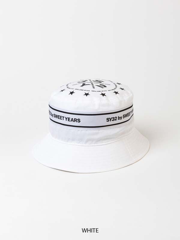 TAPE DESIGN BUCKET HAT ｜ホワイト 【SY32 by SWEET YEARS 】