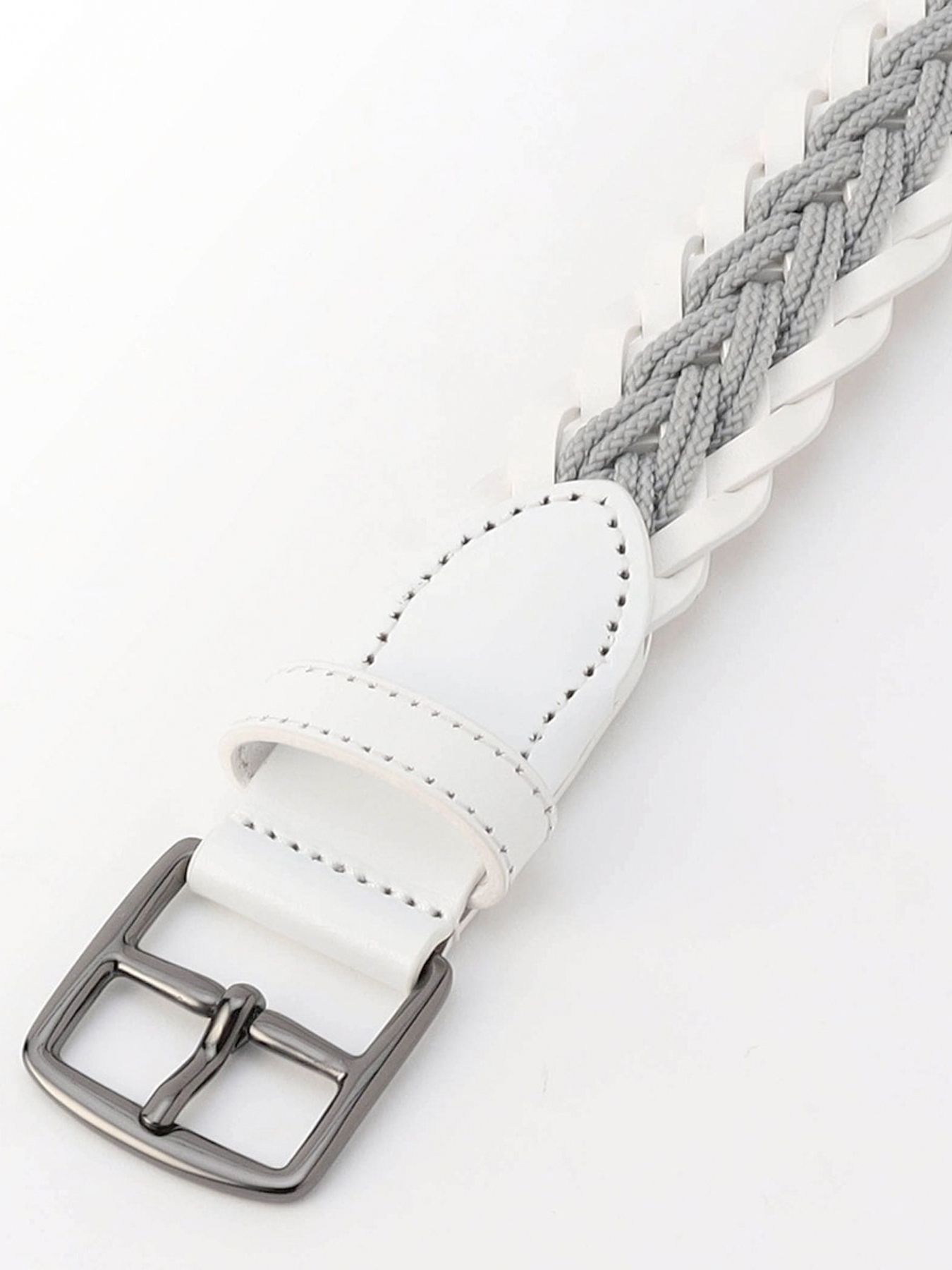 ナローコードメッシュベルト / ライトグレー 【NICOLE CLUB FOR MEN】