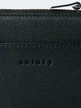 L字型のファスナーレザーウォレットBlack牛革 【aniary】34-20000