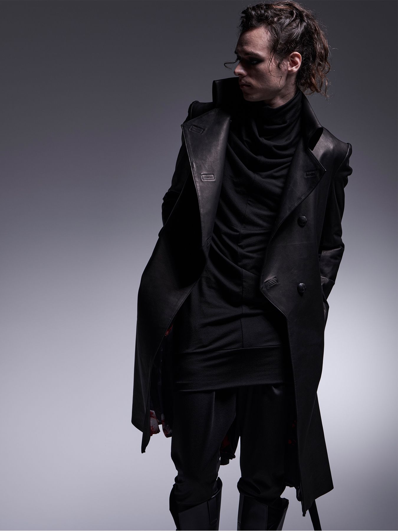 【予約品 7月13日(日) 締切】Long Leather Napoleon / ロングレザーナポレオンジャケット / ブラック