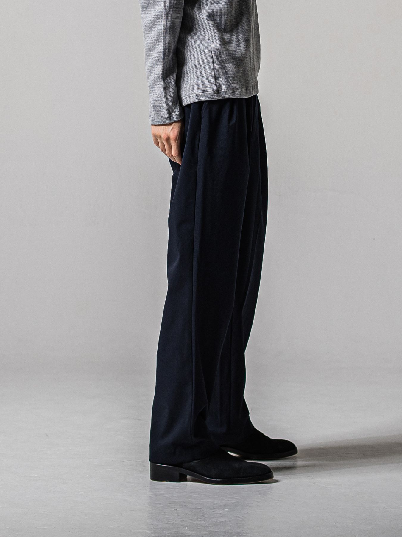 【予約品 11月16日(日) 締切】BEN PANTS / ワイドルーズパンツ / ネイビー