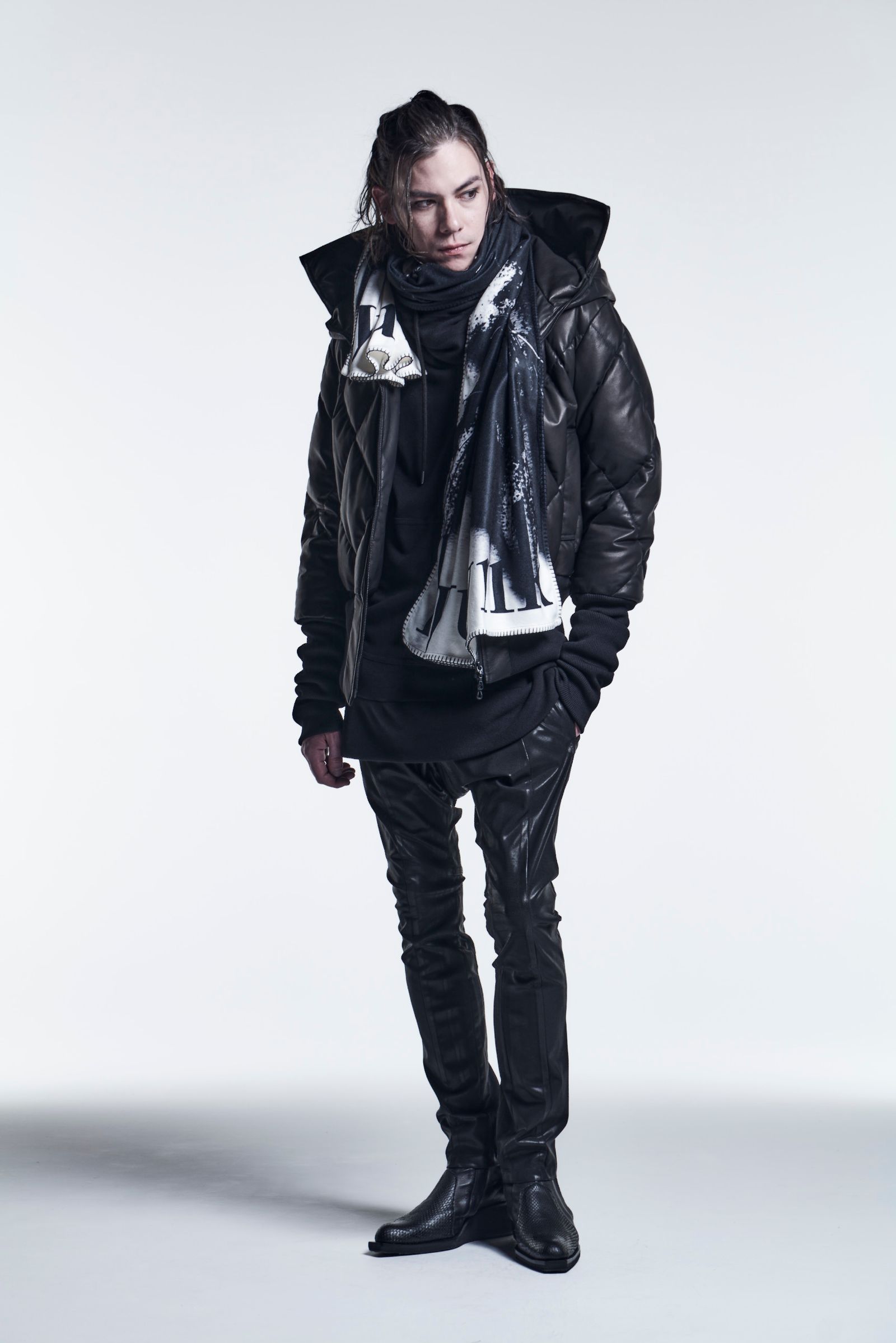《予約品》 SaruelCurvePants HighTensionJerseyCoating / Black 【kiryuyrik】 10月入荷予定