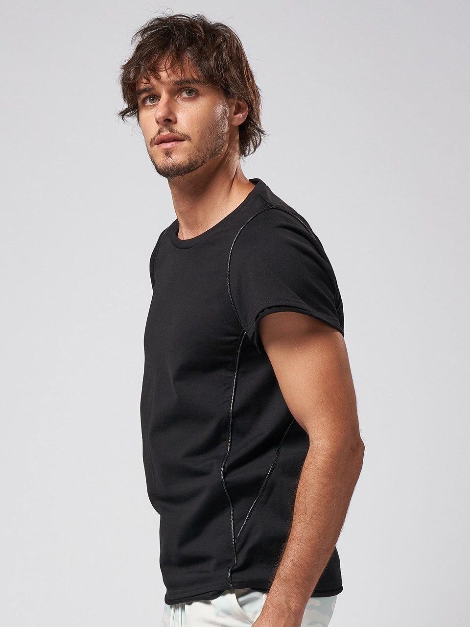 《予約品》 piping cut&sewn / Tシャツ / ブラック