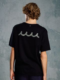 【予約品 1月25日(日) 締切】muta × wjk collection：cut-off S/S (printed) / カットオフ ショートスリーブ / ディープブラック
