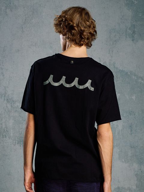 muta × wjk collection：cut-off S/S (printed) / カットオフ ショートスリーブ / ディープブラック