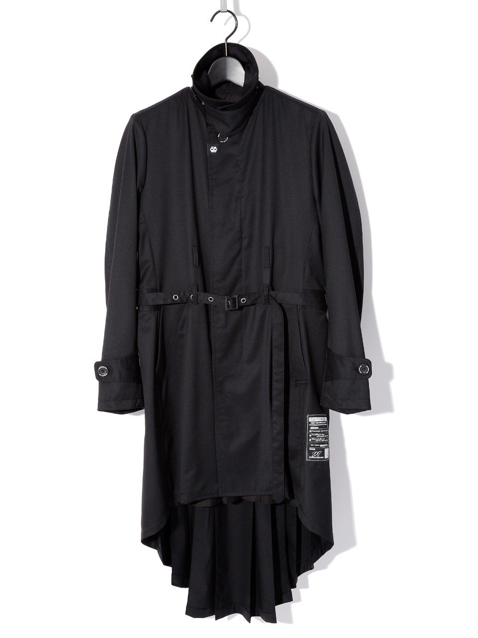 SWITCHBLADE - 《予約》 PLEATED SOUTIEN COLLAR COAT / ブラック | BRYAN