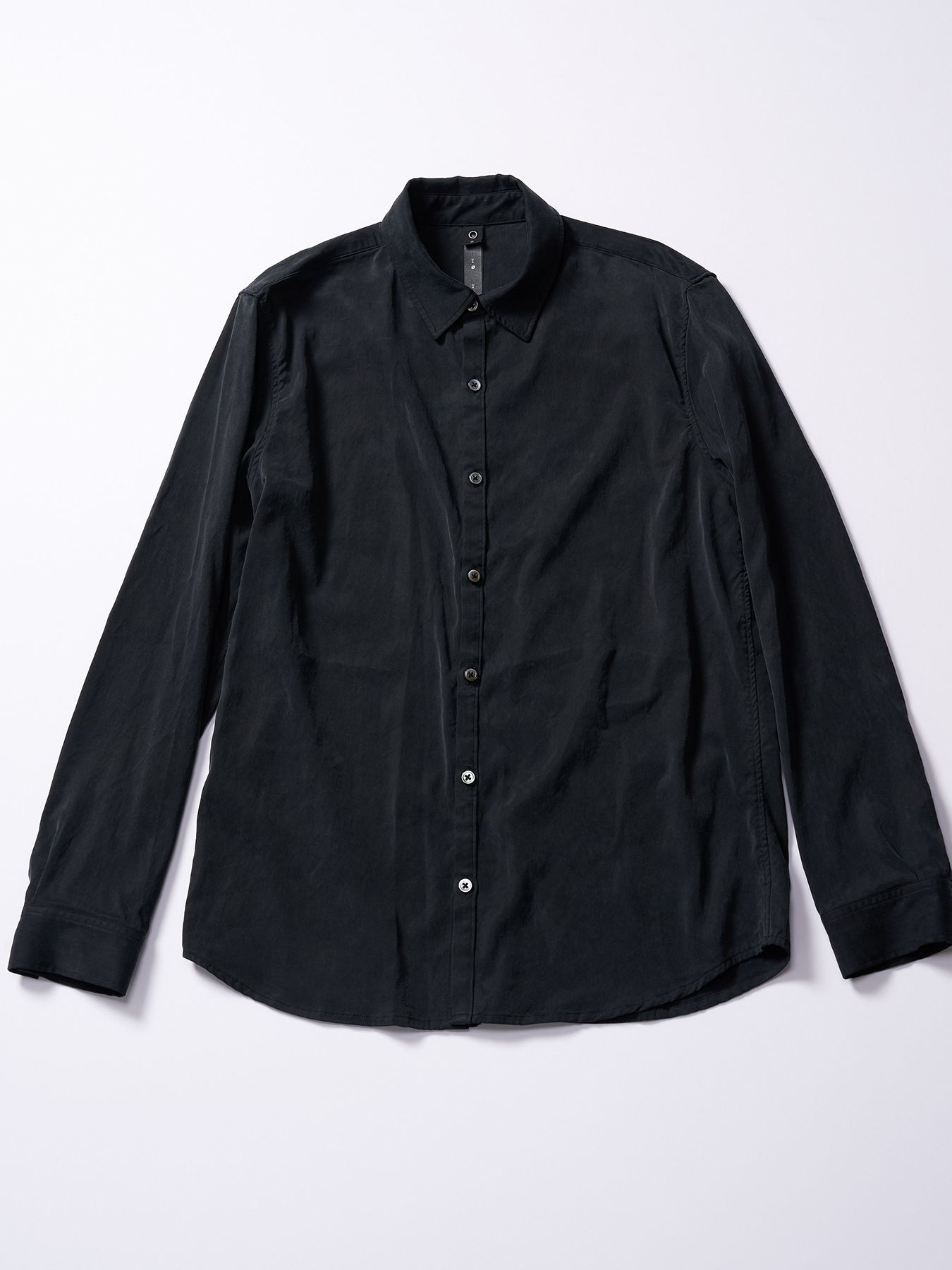 【予約品 4月19日(日) 18時締切】cupuro fibril dress shirt / キュプラフィブリル ドレスシャツ / フェードブラック