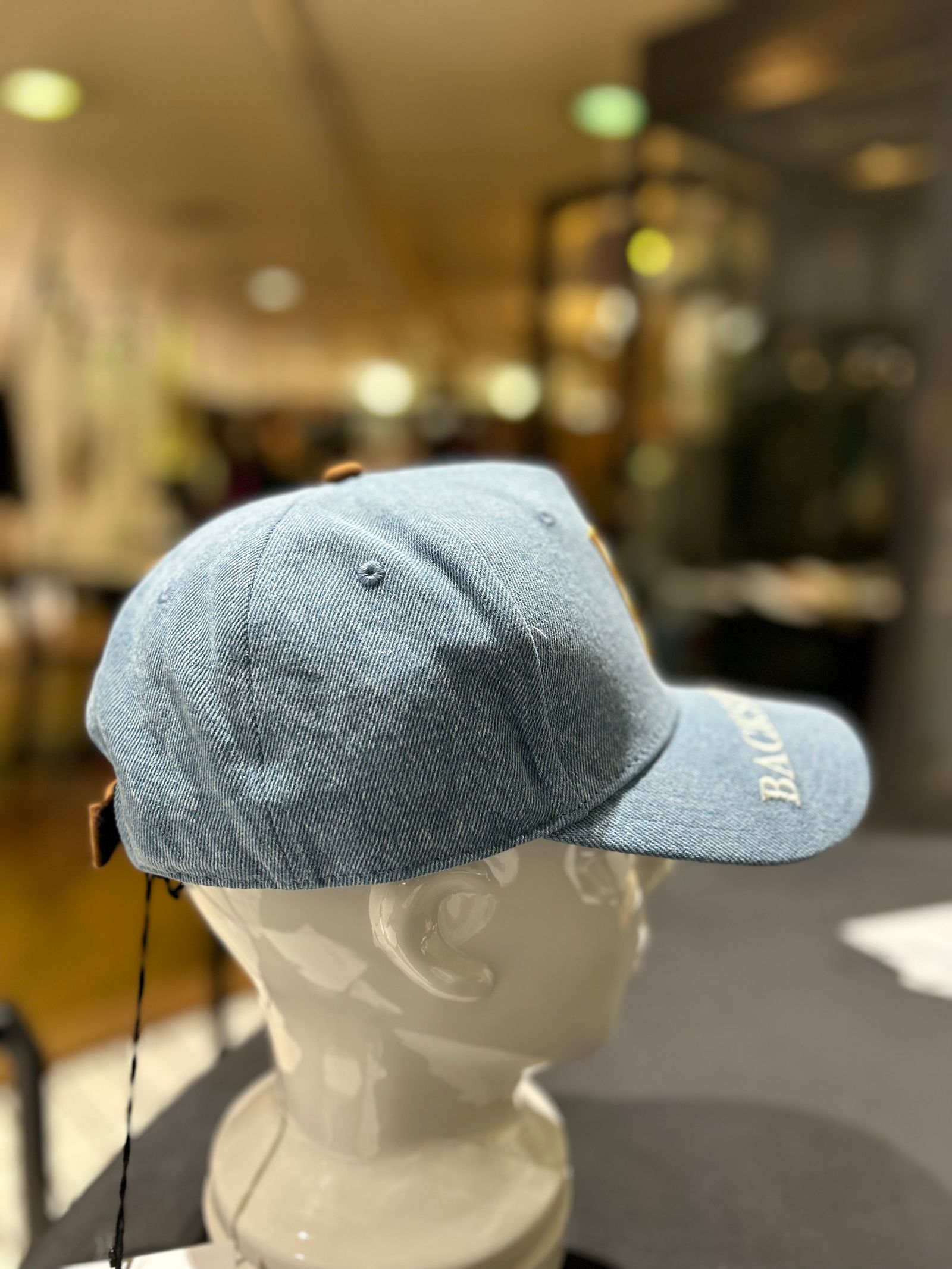 デニム刺繍入りBB CAP ライトインディゴブルー【 backside club 】バックサイドクラブ