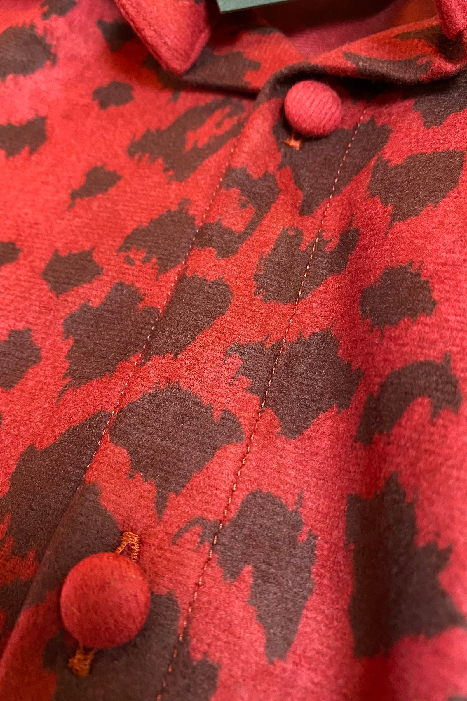 Shirts シャツ LeopardSuede / Red 【kiryuyrik】