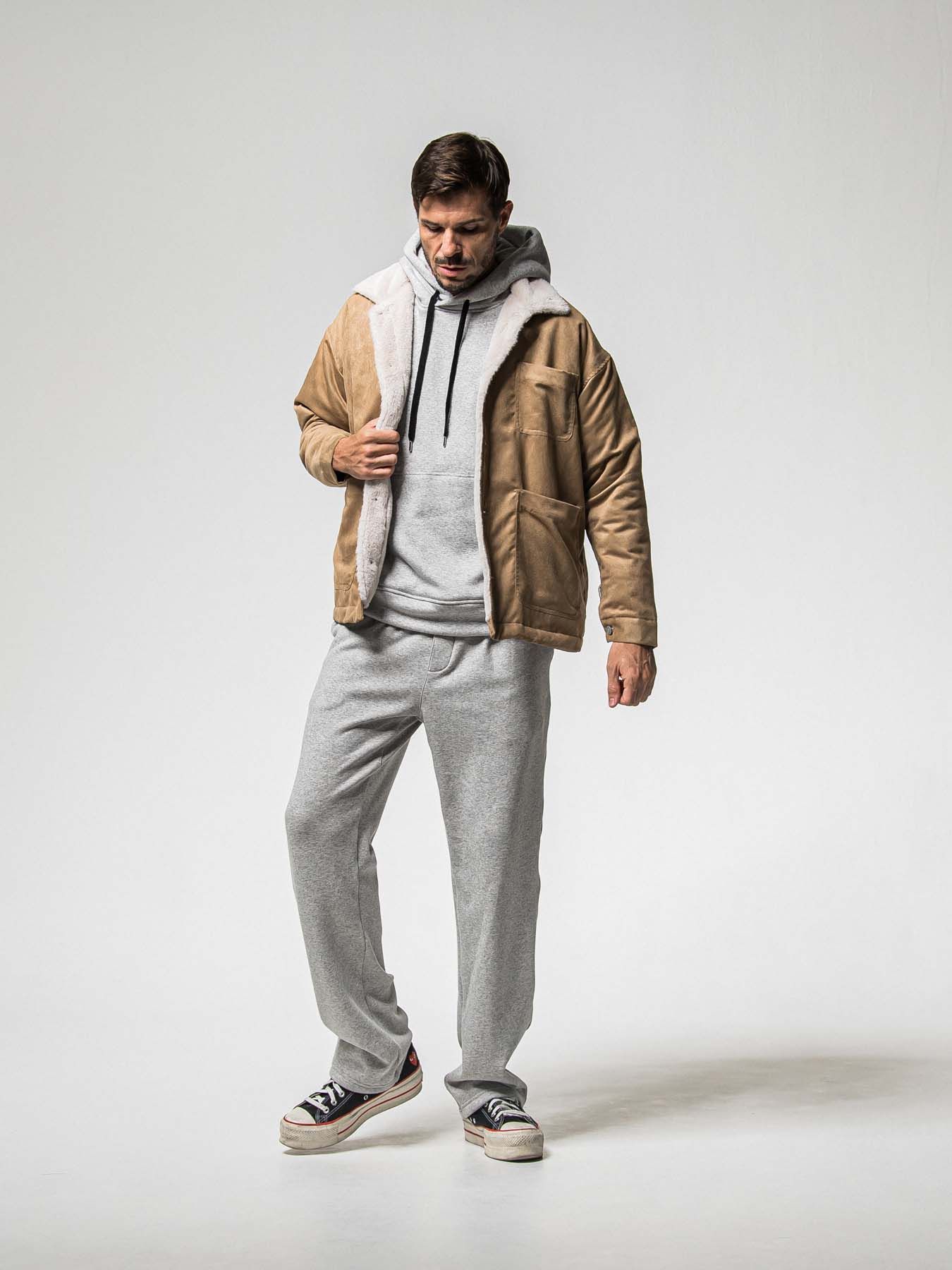 【予約品 8月31日(日) 締切】FRIDAY OLD COVER VEROURS FLEECE HOODIE / FRIDAYコラボ オールドカバー ベロアフリース フーディ / グレー