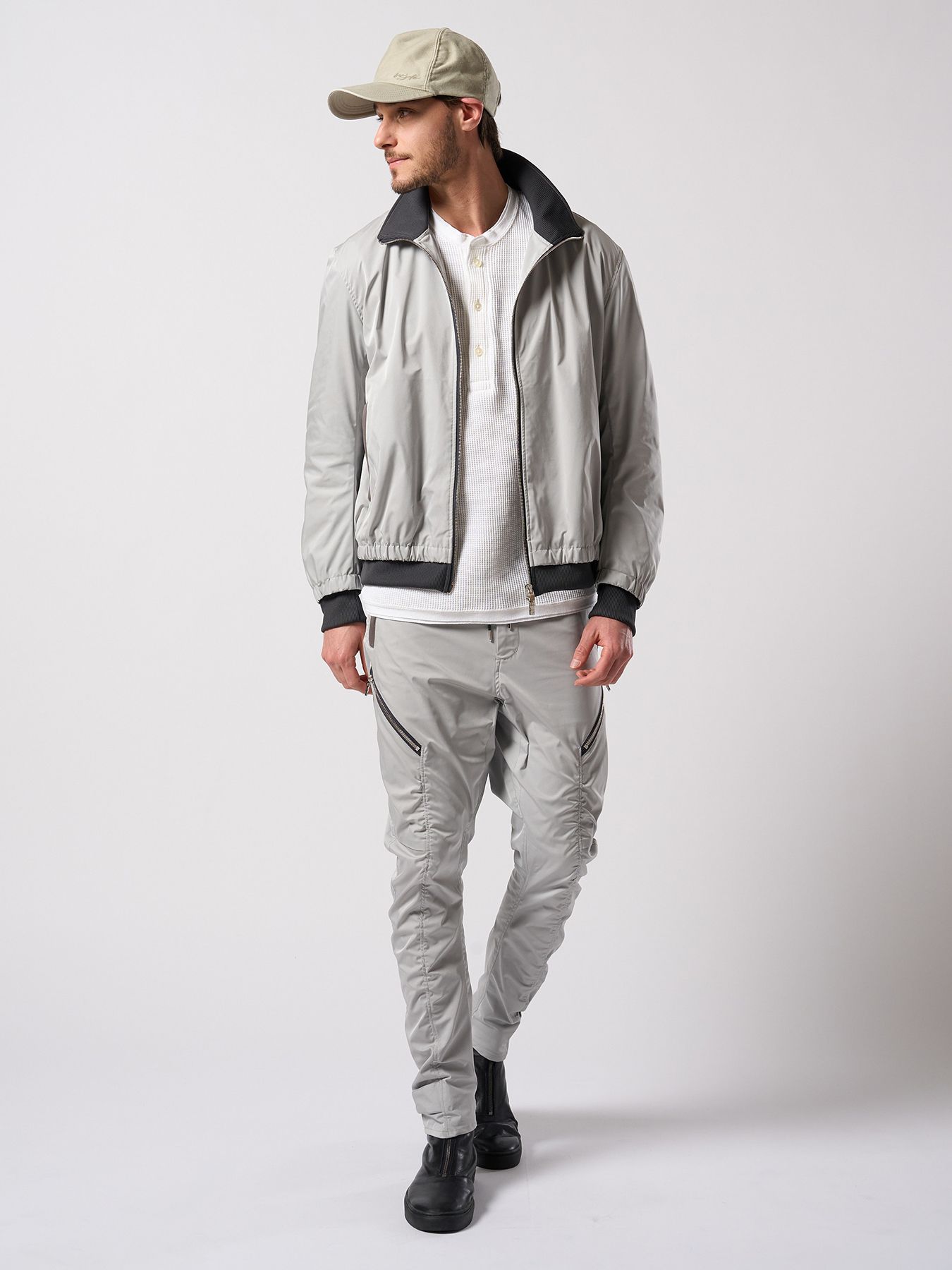 【予約品 4月19日(日) 18時締切】waffle henley L/S / ワッフル ヘンリーネック ロングスリーブ / ホワイト