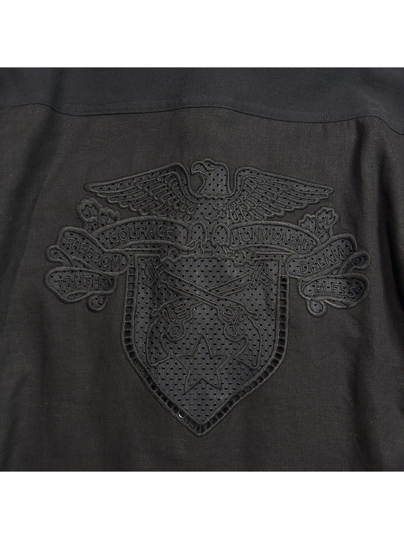 【予約品 8月10日(日) 締切 】EAGLE EMBLEM SHIRT / イーグルエンブレム シャツ / ブラック×ブラック