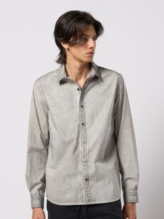 【予約品 9月23日(火) 締切】dyed regular shirt / コールドダイ レギュラーシャツ / ライトグレー