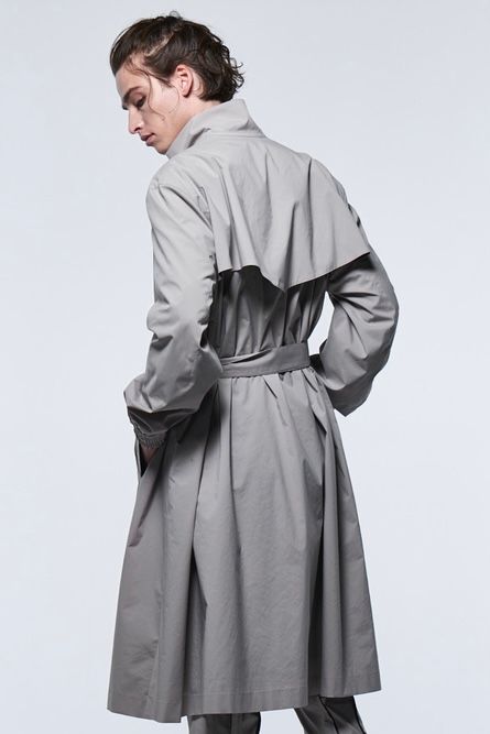 《予約品》 StandCollarDrapeCoatコート / グレーベージュ 【kiryuyrik】 2023年2月以降入荷予定