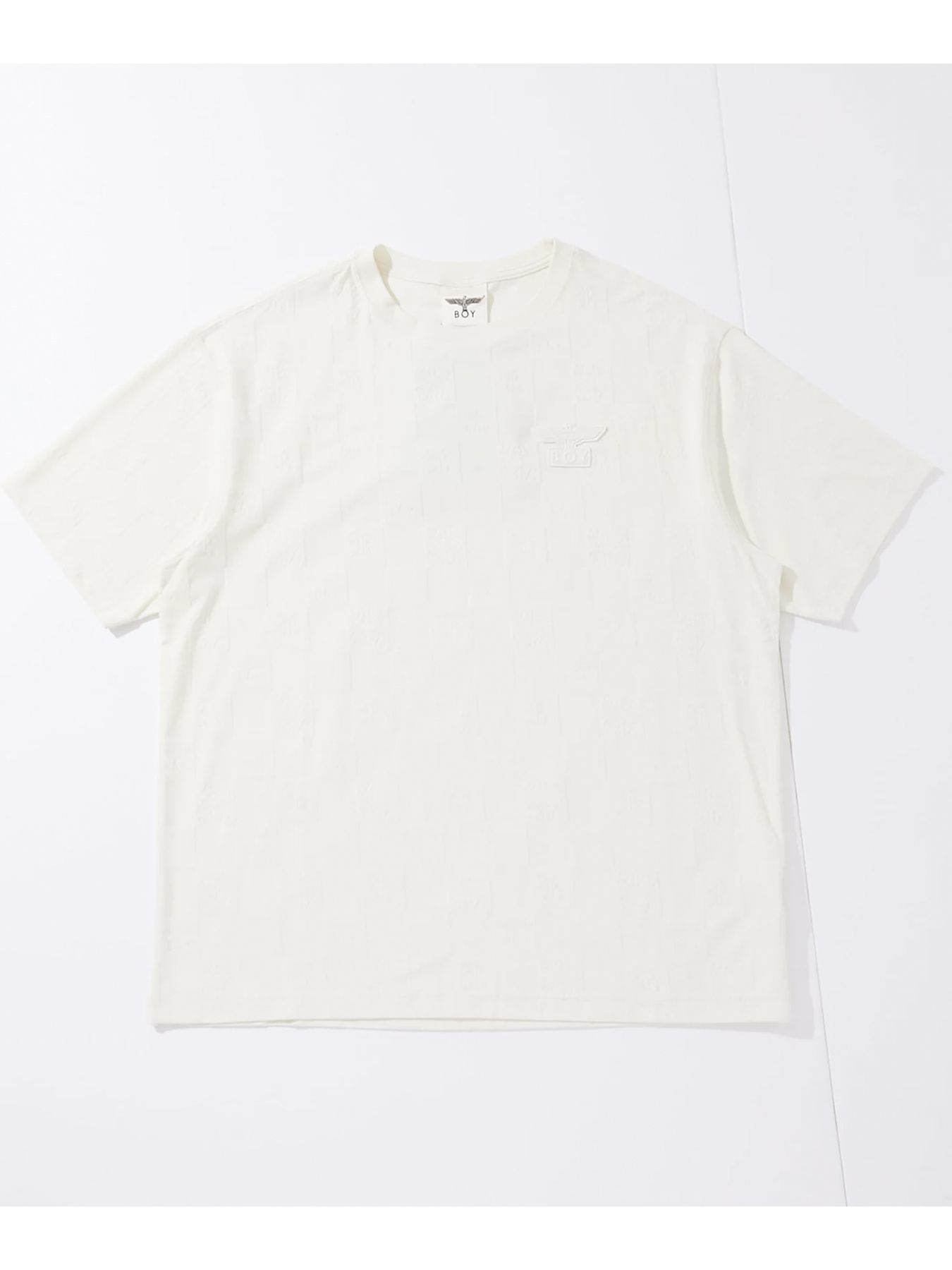 JACQUARD TEE / ジャガードTシャツ / ホワイト