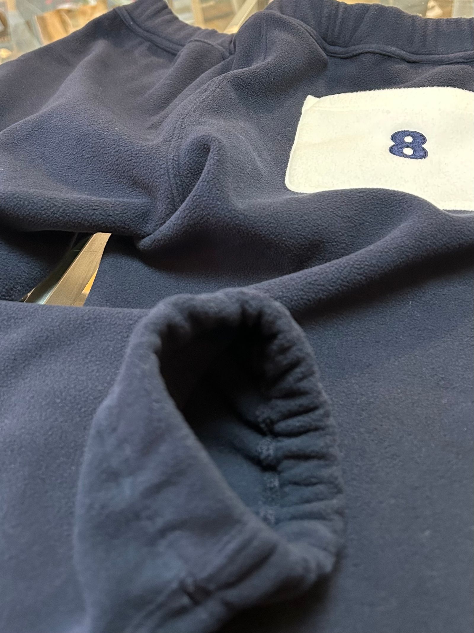 muta Stretch Fleece Pant / フリースパンツ/ ネイビー・ホワイト 【Acanthus×muta】