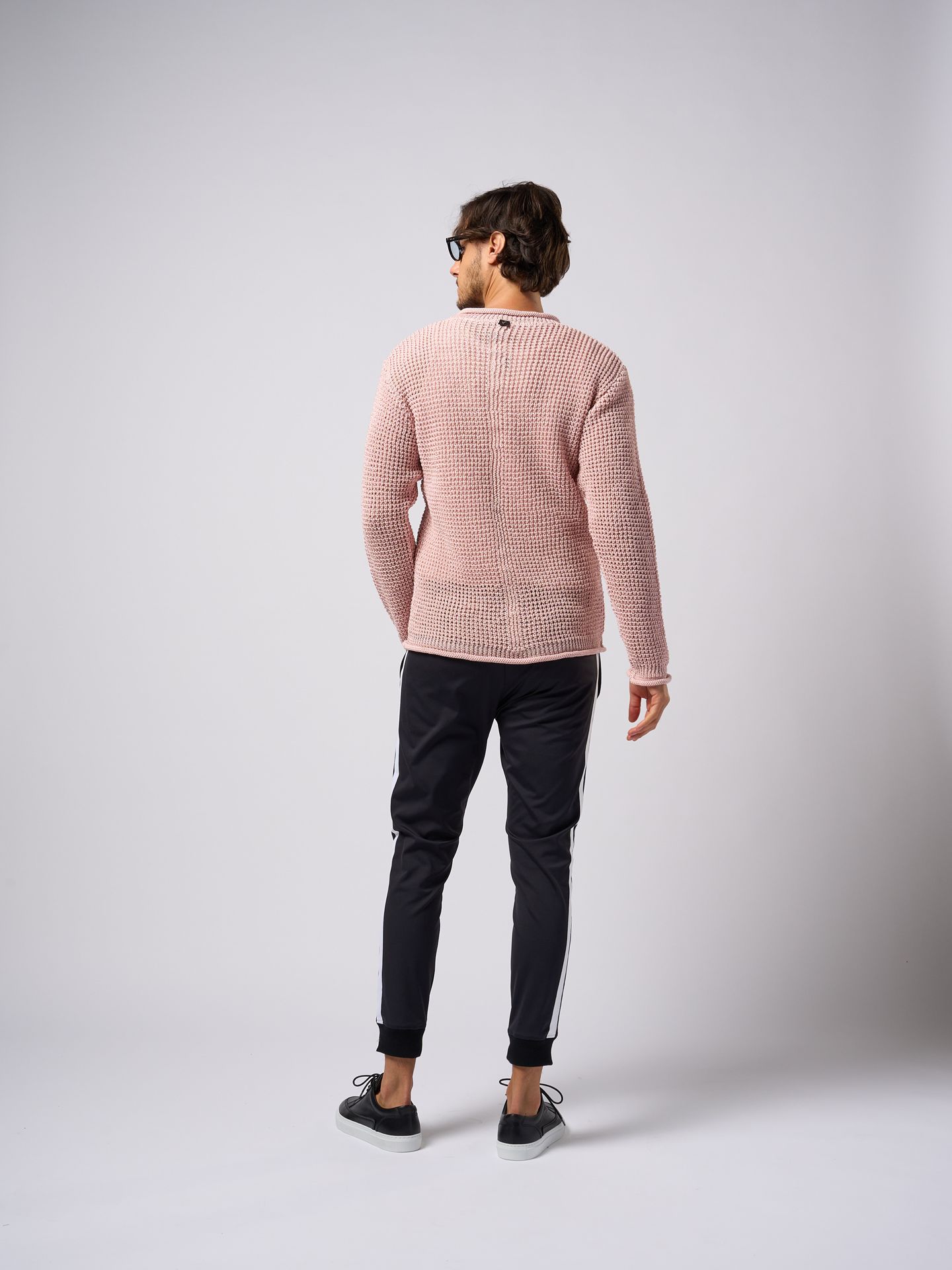 【予約品9月19日 10時締め】 GIMA roll crew knit / クルーネックニット / ピンク