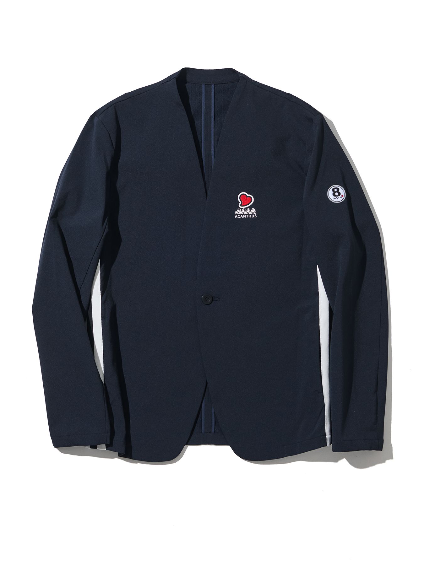 【予約品 10月9日(木) 締切】muta sweet no collar jacket / ノーカラージャケット / ネイビー【Acanthus × muta MARINE】