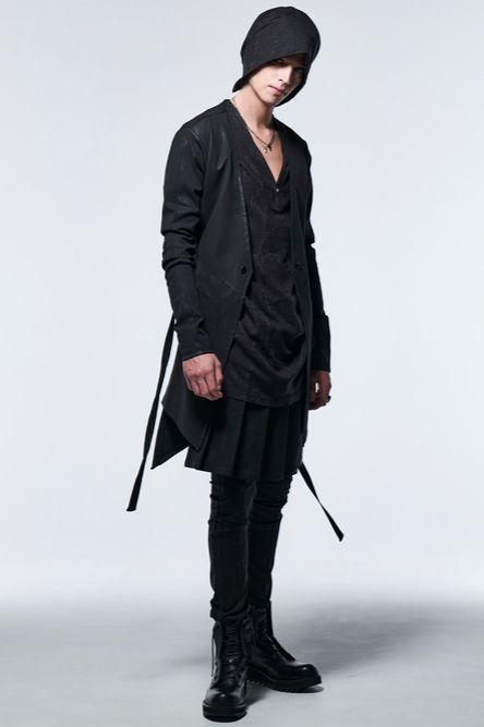 《予約品》 CoatingCardigan / ブラック 【kiryuyrik】 2023年3月以降入荷予定
