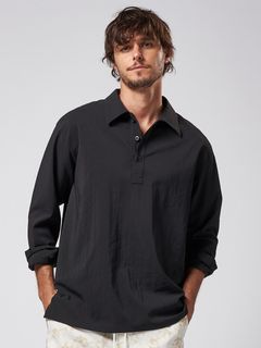 《予約品》 shirt pullover / プルオーバーシャツ / ブラック