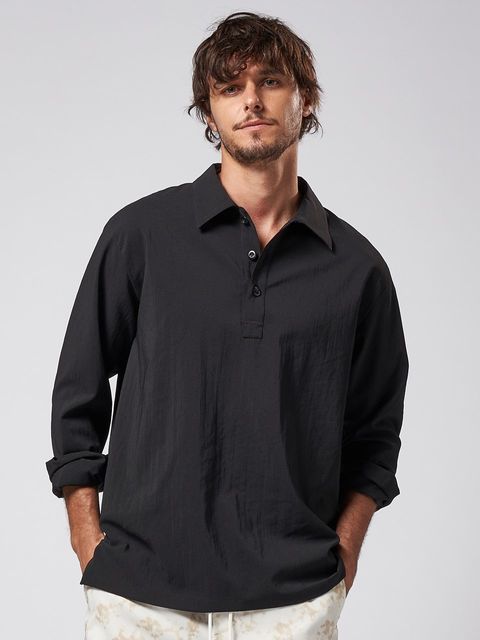 《予約品》 shirt pullover / プルオーバーシャツ / ブラック