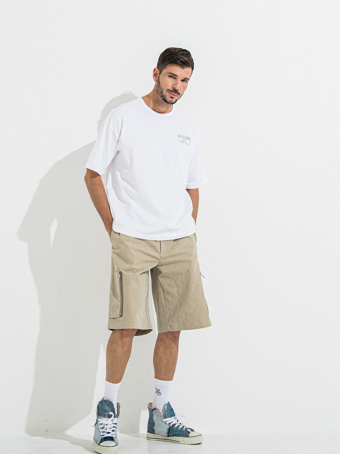 【予約品 】CREW OVER TEE /  クルーオーバーサイズTシャツ / ホワイト